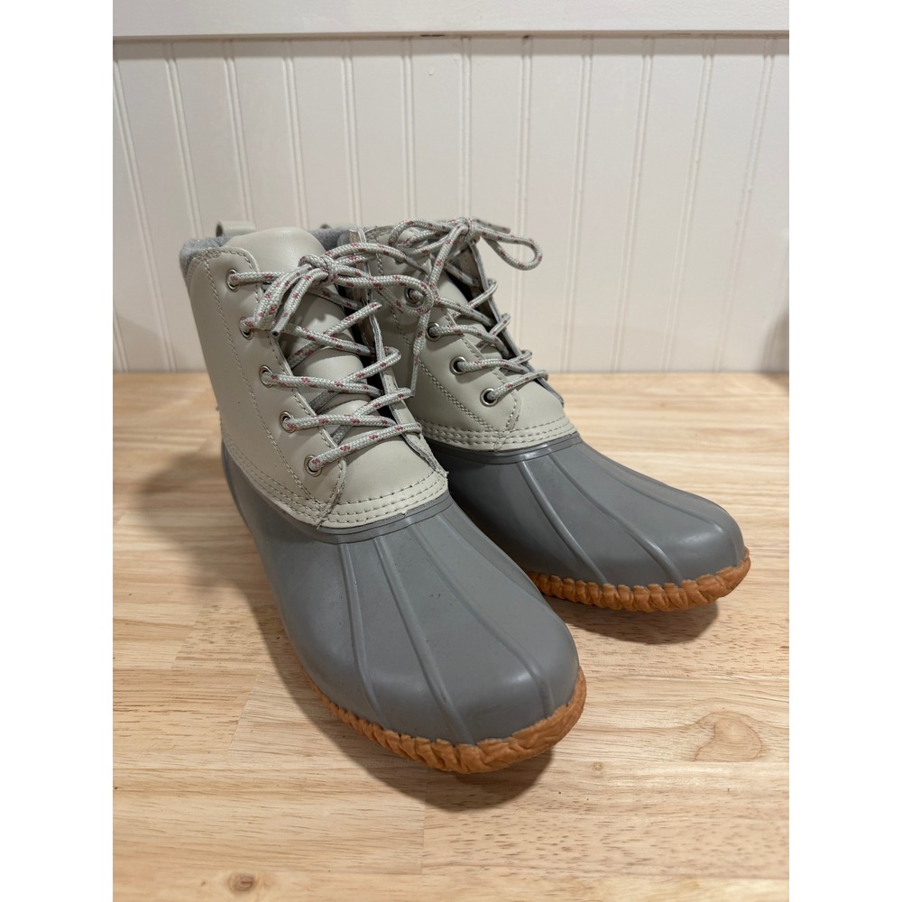 Lands End High Top Winter Boots Gray Women Size 10